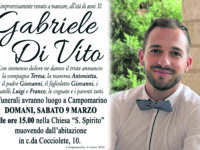 Campomarino. Oggi l’ultimo saluto a Gabriele Di Vito