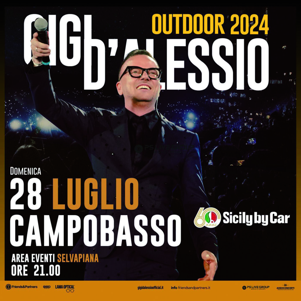 Gigi D’Alessio a Campobasso il 28 luglio, aperta la prevendita per l’Outdoor tour