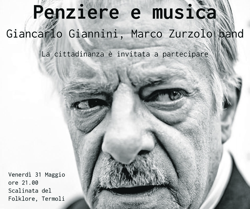 Termoli. Giancarlo Giannini sulla scalinata del Folklore con Marco Zurzolo
