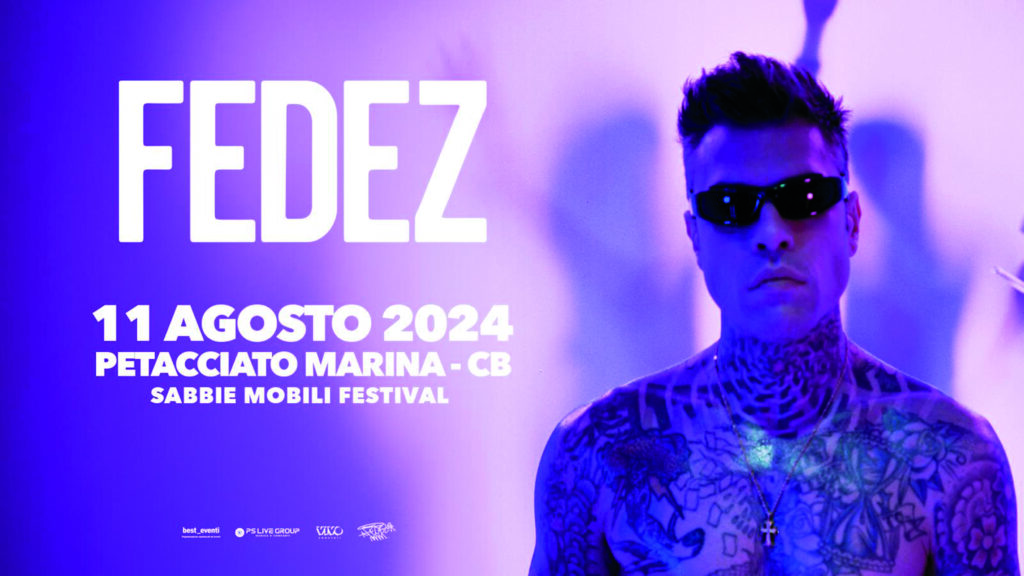 Petacciato. “Colpo grosso” al Sabbie Mobili Festival, l’11 agosto sulla spiaggia il concerto di Fedez