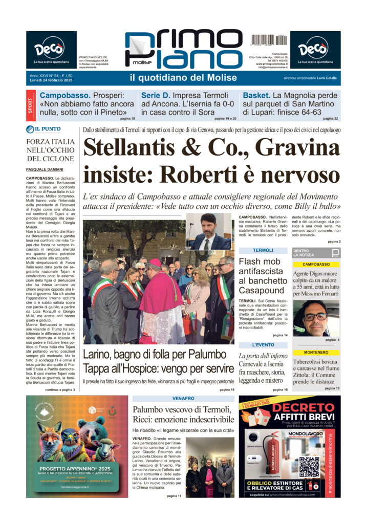 L’edizione completa di Primo Piano Molise del 24 febbraio
