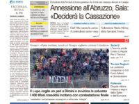 La prima pagina dell’edizione in edicola oggi