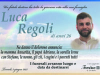 Eseguita ieri l’autopsia sulla salma di Luca Regoli