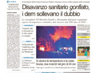 La prima pagina dell’edizione in edicola oggi