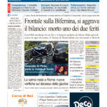 La prima pagina dell’edizione in edicola oggi