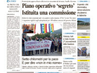 La prima pagina dell’edizione in edicola oggi