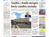 La prima pagina dell’edizione in edicola oggi