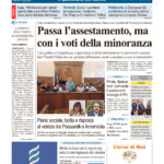 La prima pagina dell’edizione in edicola oggi