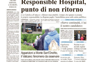 La prima pagina dell’edizione in edicola oggi