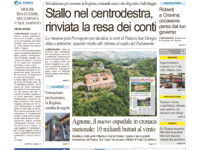 La prima pagina dell’edizione in edicola oggi