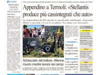 La prima pagina dell’edizione in edicola oggi