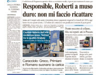 La prima pagina dell’edizione in edicola oggi