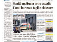 La prima pagina dell’edizione in edicola oggi