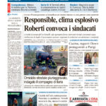 La prima pagina dell’edizione in edicola oggi