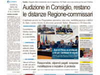 La prima pagina dell’edizione in edicola oggi