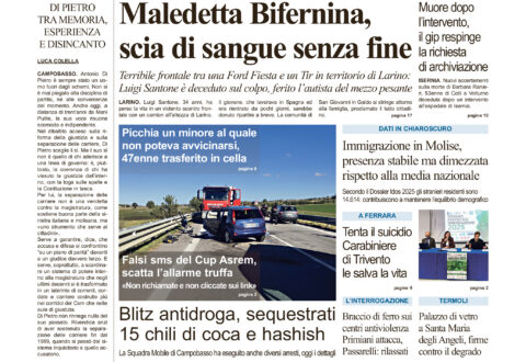 L’edizione completa di Primo Piano Molise del 5 novembre