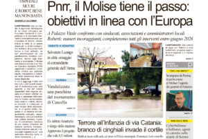 La prima pagina dell’edizione in edicola oggi