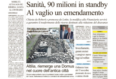 L’edizione completa di Primo Piano Molise del 12 novembre