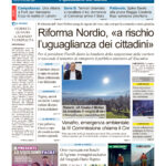 La prima pagina dell’edizione in edicola oggi