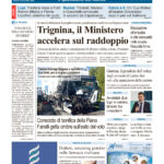 La prima pagina dell’edizione in edicola oggi