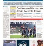 La prima pagina dell’edizione in edicola oggi