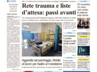 La prima pagina dell’edizione in edicola oggi