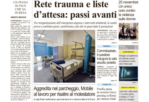 L’edizione completa di Primo Piano Molise del 26 novembre