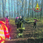 Cade dalla mountain bike su un sentiero nel bosco, salvato dai Vigili del fuoco