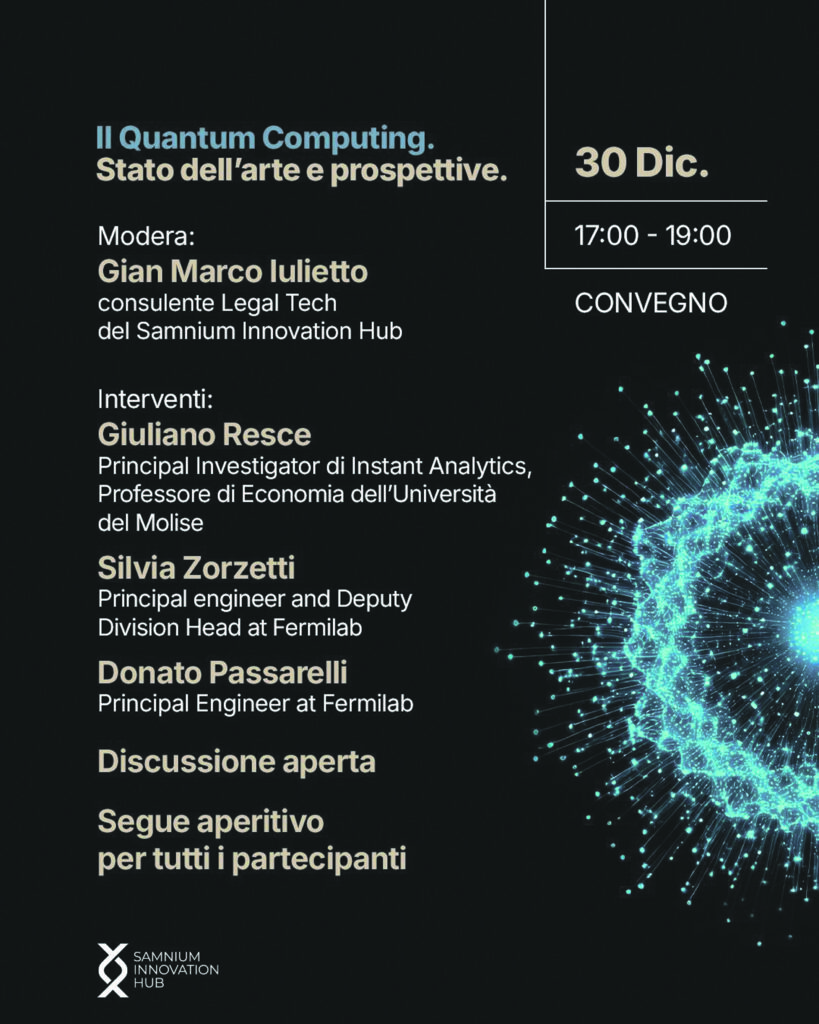 “Quantum Computing”, il 30 dicembre il convegno al Si Hub