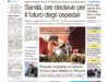 La prima pagina dell’edizione in edicola oggi