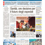 La prima pagina dell’edizione in edicola oggi