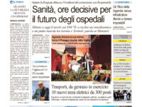 La prima pagina dell’edizione in edicola oggi