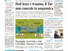La prima pagina dell’edizione in edicola oggi