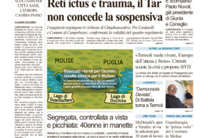 La prima pagina dell’edizione in edicola oggi