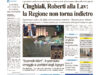 La prima pagina dell’edizione in edicola oggi