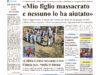 La prima pagina dell’edizione in edicola oggi
