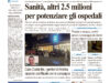 La prima pagina dell’edizione in edicola oggi