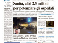 La prima pagina dell’edizione in edicola oggi