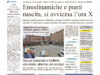 La prima pagina dell’edizione in edicola oggi