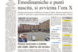 La prima pagina dell’edizione in edicola oggi