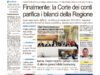 La prima pagina dell’edizione in edicola oggi