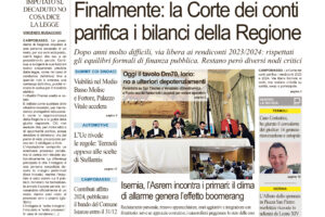 La prima pagina dell’edizione in edicola oggi