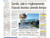 La prima pagina dell’edizione in edicola oggi