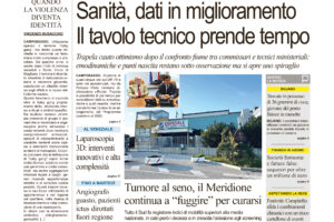 La prima pagina dell’edizione in edicola oggi
