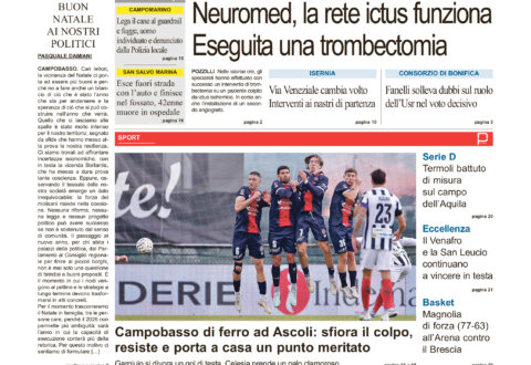 L’edizione completa di Primo Piano Molise del 22 dicembre