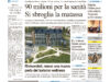 La prima pagina dell’edizione in edicola oggi