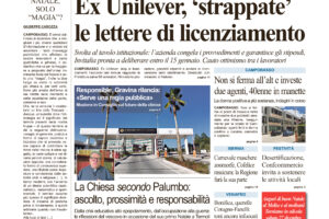 La prima pagina dell’edizione in edicola oggi