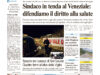 La prima pagina dell’edizione in edicola oggi