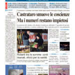 La prima pagina dell’edizione in edicola oggi