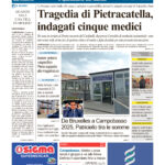 La prima pagina dell’edizione in edicola oggi